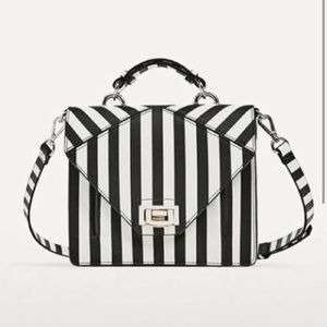 ZARA Two Tone Striped Crossbody Bag
